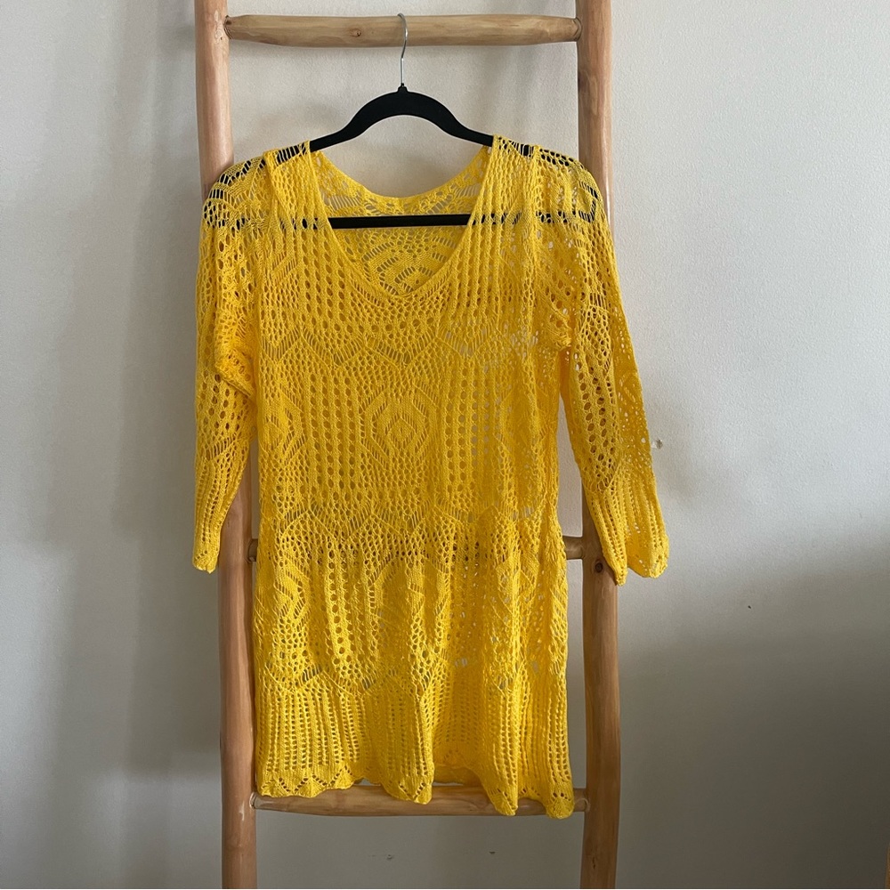 Yellow swimsuit coverup